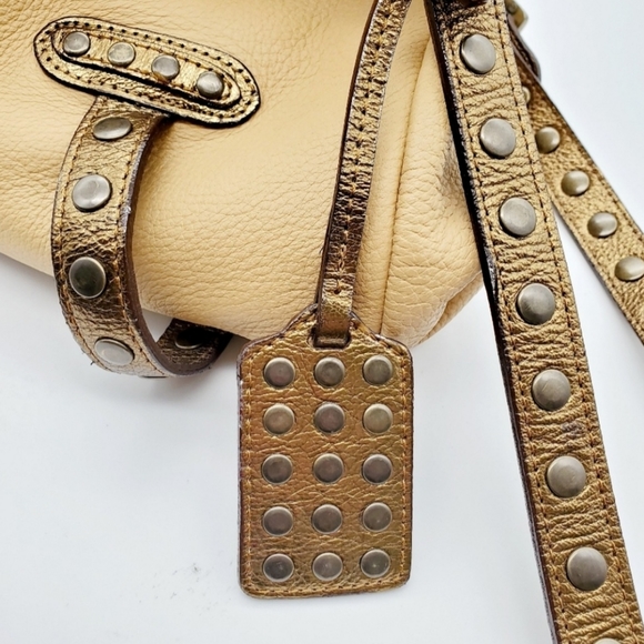 💯 Be & D Leather & Grommet Stud Satchel - Picture 5 of 15